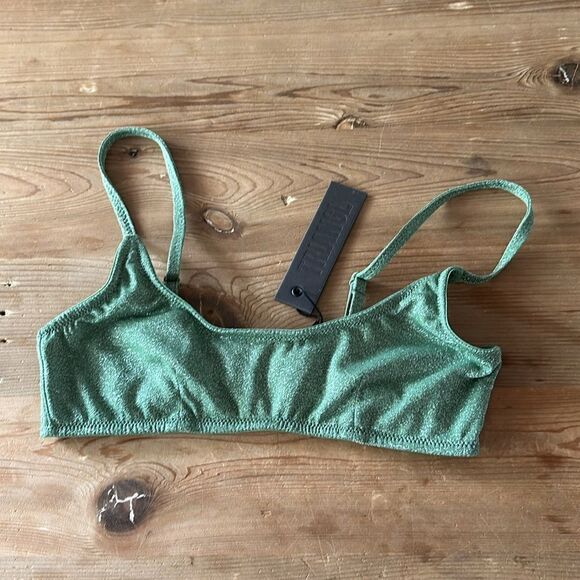 TRIANGL TOP ONLY MACI - CHEEKY FAWN SPARKLE NO BAG NEW WITH TAGS 💚 - Picture 5 of 7